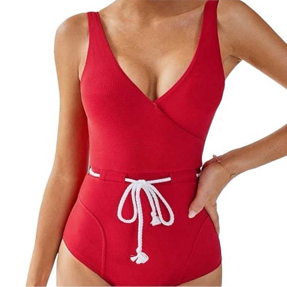 Molybell Red One Piece Swimming Suit Size Medium NWT - Picture 1 of 8
